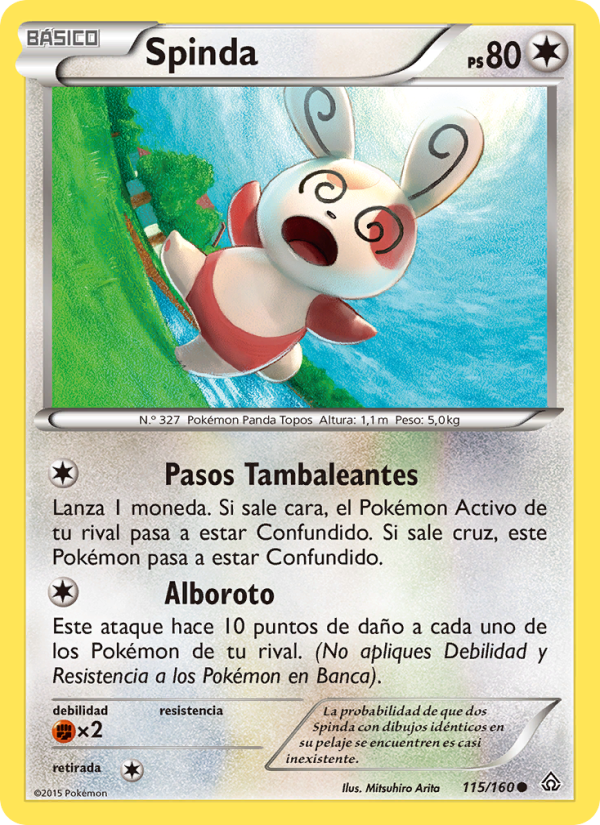 Spinda 115 — Primal Clash (Spanish Pokémon TCG card)
