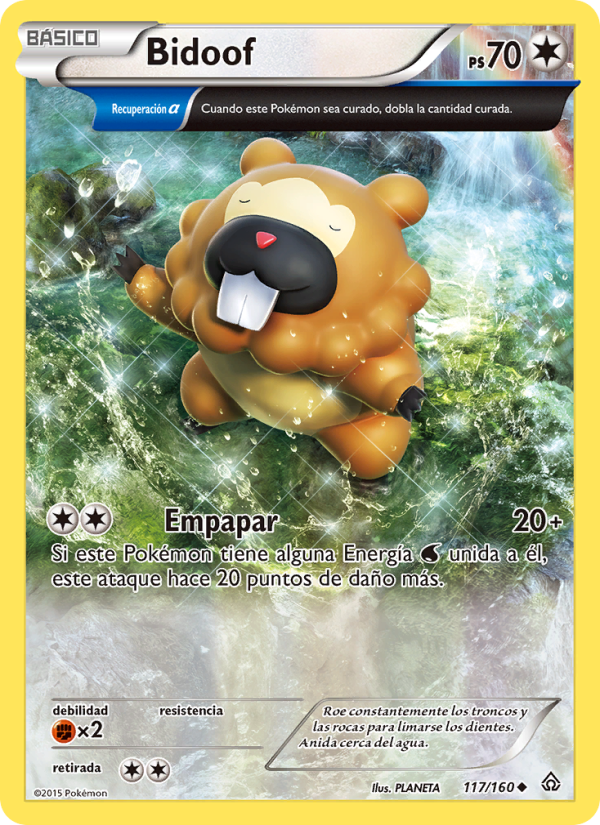 Bidoof 117 — Primal Clash (Spanish Pokémon TCG card)
