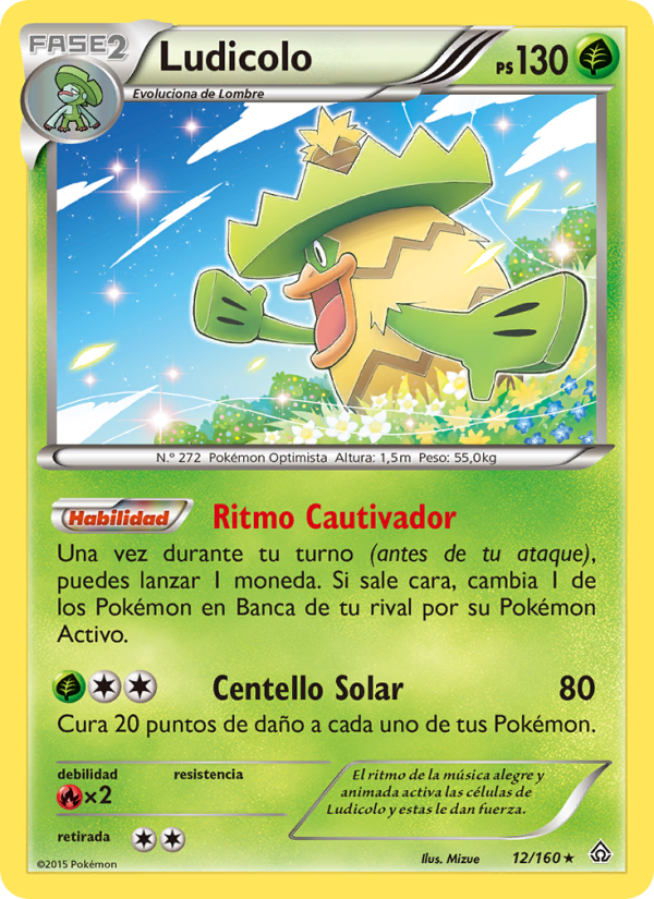 Ludicolo 12 — Primal Clash (Spanish Pokémon TCG card)