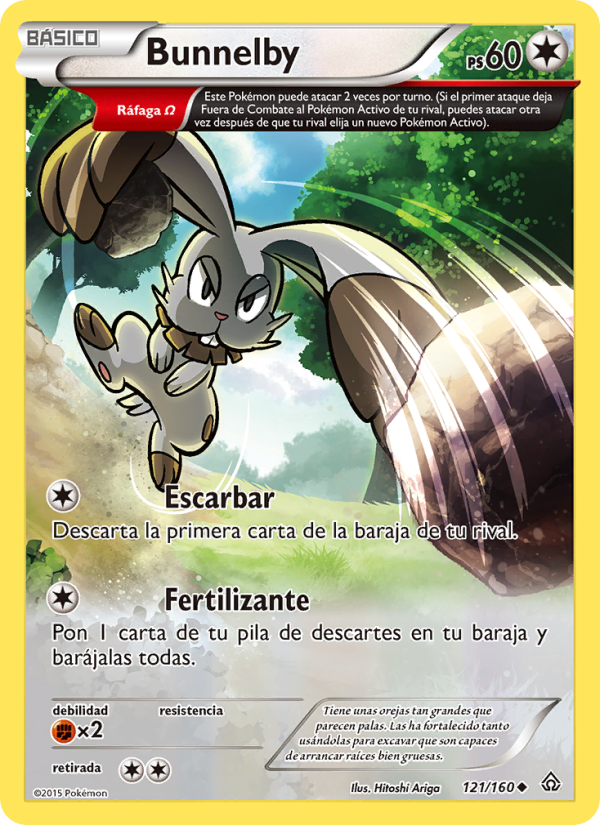 Bunnelby 121 — Primal Clash (Spanish Pokémon TCG card)