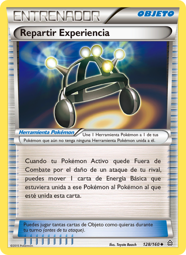 Repartir Experiencia 128 — Primal Clash (Spanish Pokémon TCG card)