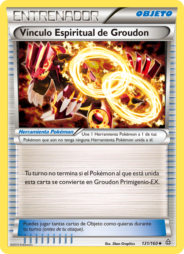 Vínculo Espiritual de Groudon 131 — Primal Clash (Spanish Pokémon TCG card)