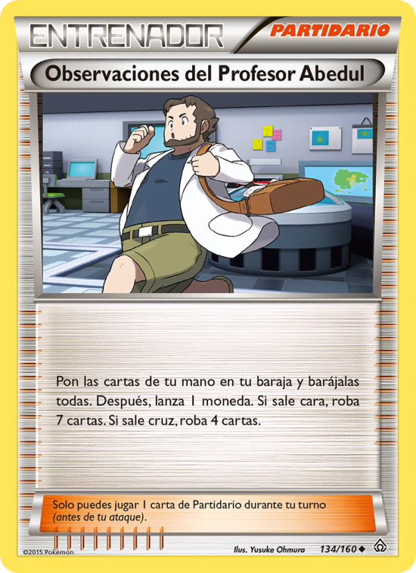 Observaciones del Profesor Abedul 134 — Primal Clash (Spanish Pokémon TCG card)