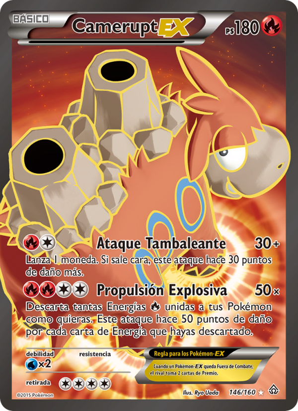 Camerupt EX 146 — Primal Clash (Spanish Pokémon TCG card)