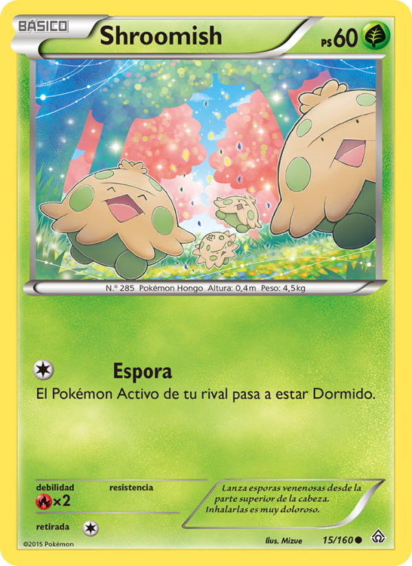 Shroomish 15 — Primal Clash (Spanish Pokémon TCG card)