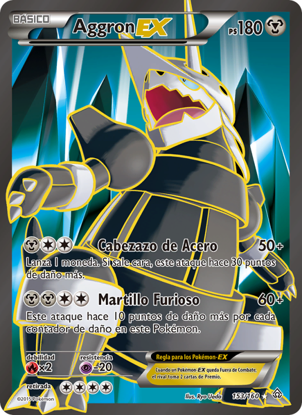 Aggron EX 153 — Primal Clash (Spanish Pokémon TCG card)