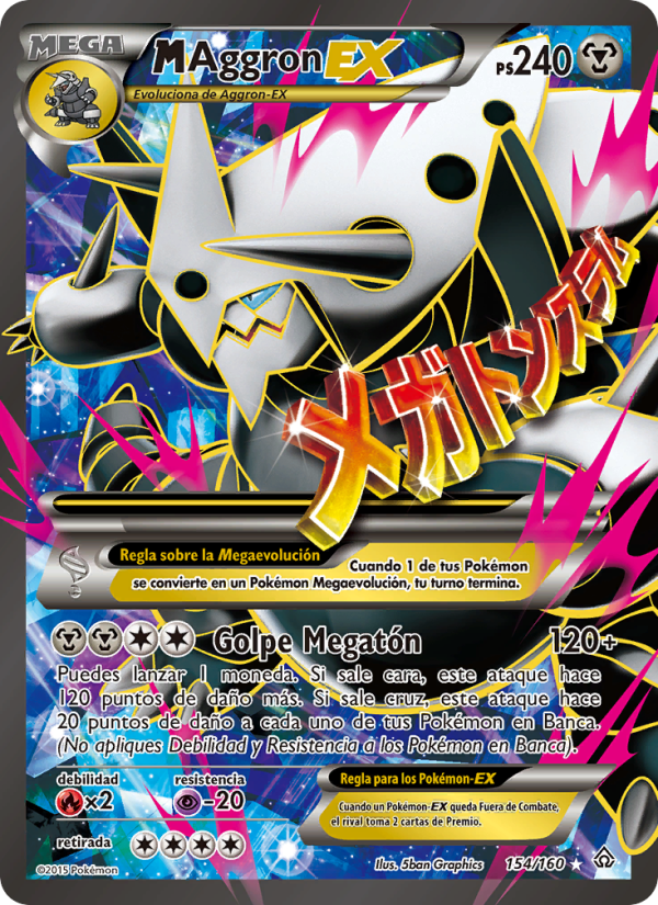 M-Aggron EX 154 — Primal Clash (Spanish Pokémon TCG card)