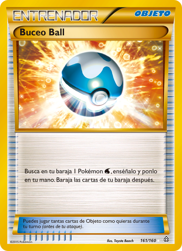 Buceo Ball 161 — Primal Clash (Spanish Pokémon TCG card)