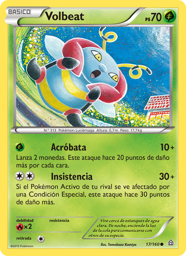 Volbeat 17 — Primal Clash (Spanish Pokémon TCG card)