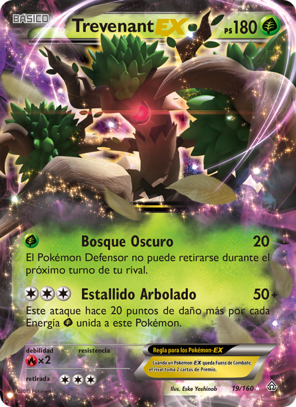 Trevenant EX 19 — Primal Clash (Spanish Pokémon TCG card)