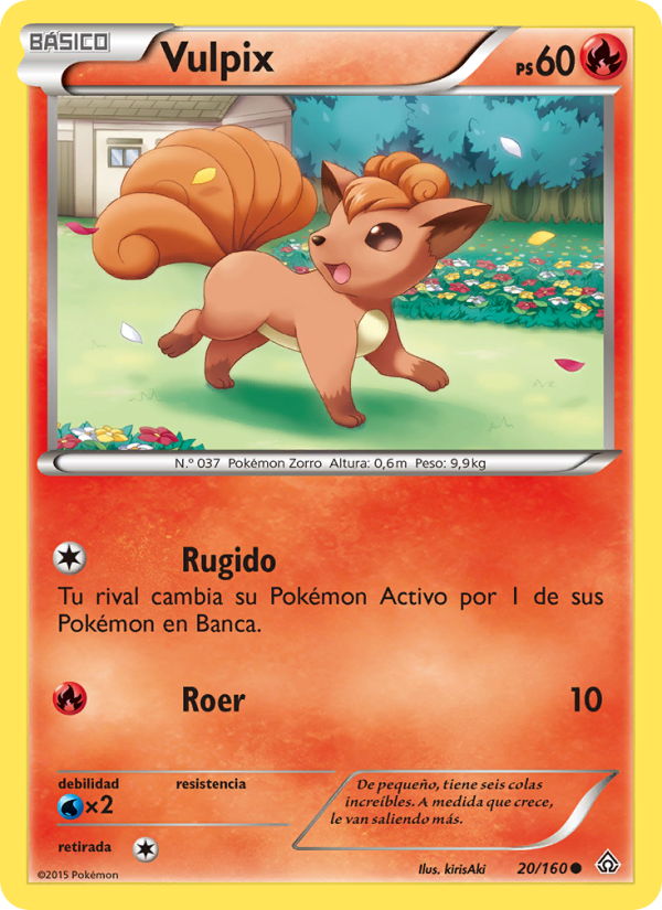 Vulpix 20 — Primal Clash (Spanish Pokémon TCG card)