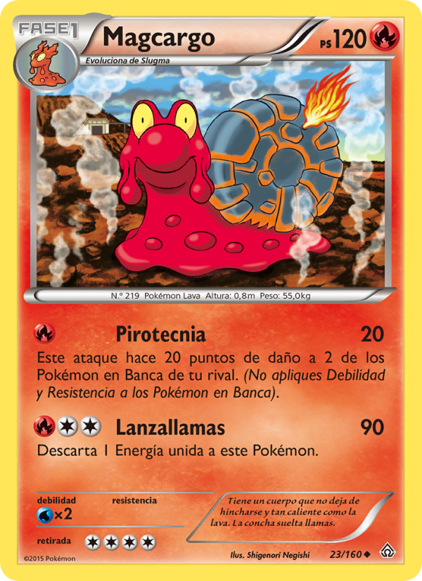 Magcargo 23 — Primal Clash (Spanish Pokémon TCG card)
