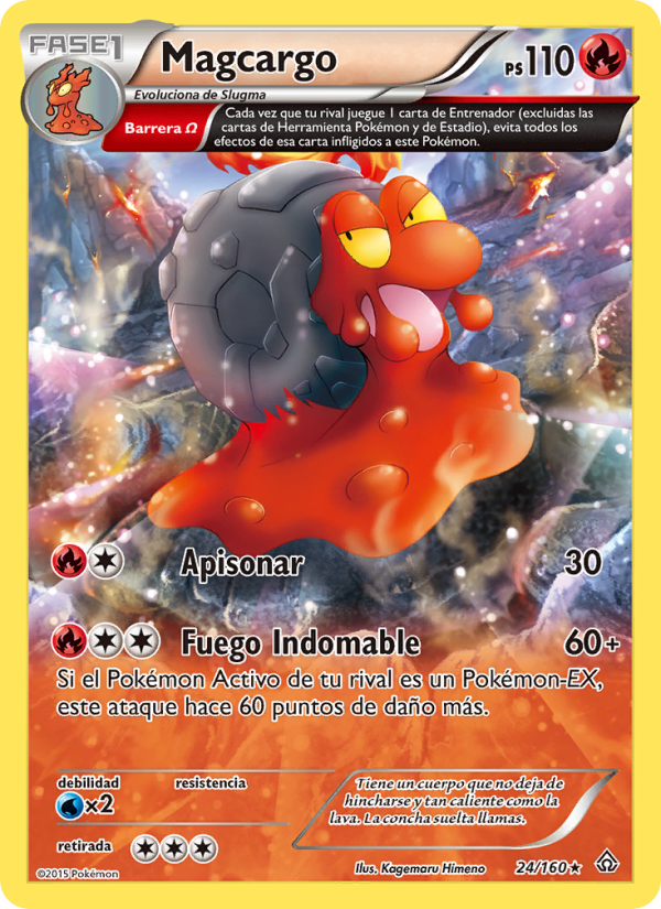 Magcargo 24 — Primal Clash (Spanish Pokémon TCG card)