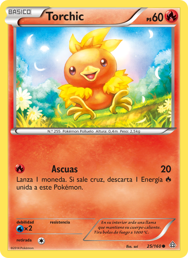 Torchic 25 — Primal Clash (Spanish Pokémon TCG card)