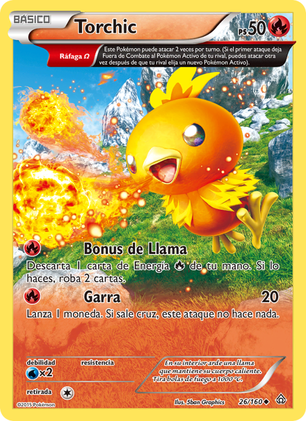 Torchic 26 — Primal Clash (Spanish Pokémon TCG card)