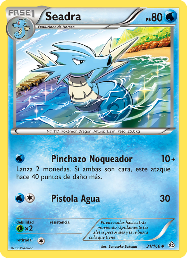 Seadra 31 — Primal Clash (Spanish Pokémon TCG card)