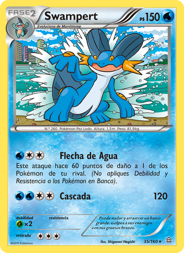 Swampert 35 — Primal Clash (Spanish Pokémon TCG card)