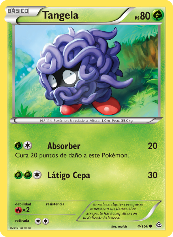 Tangela 4 — Primal Clash (Spanish Pokémon TCG card)