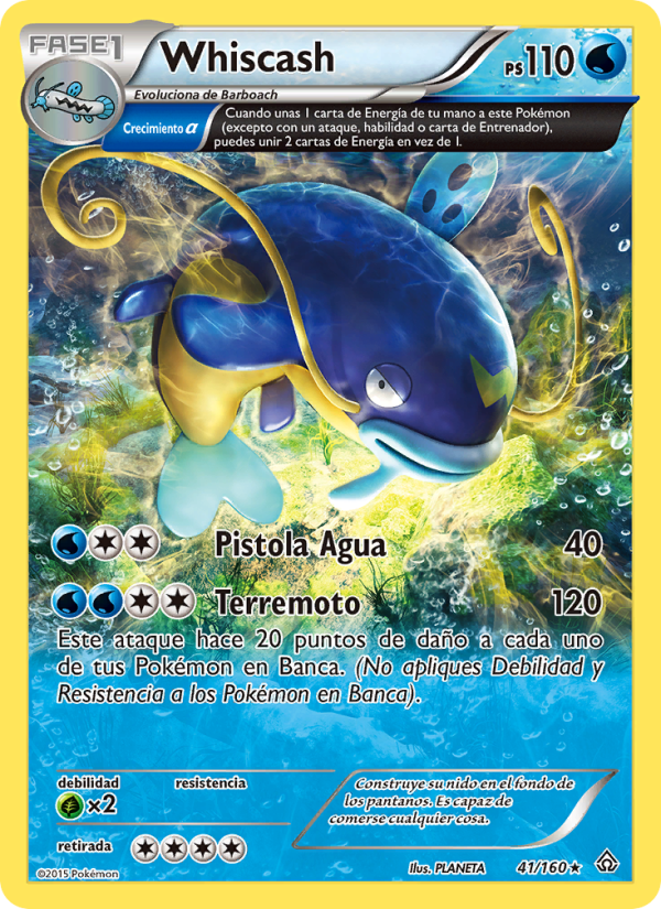 Whiscash 41 — Primal Clash (Spanish Pokémon TCG card)