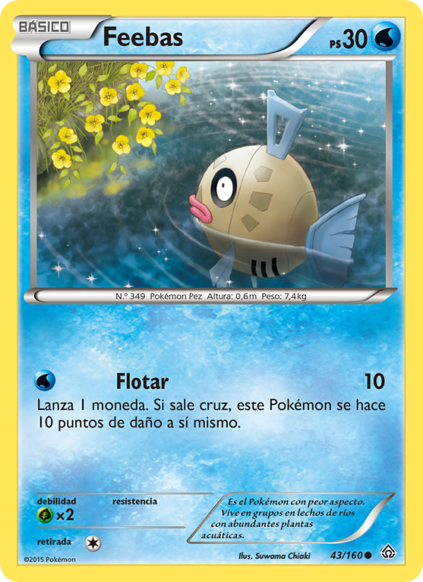 Feebas 43 — Primal Clash (Spanish Pokémon TCG card)