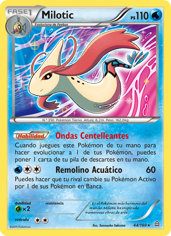 Milotic 44 — Primal Clash (Spanish Pokémon TCG card)