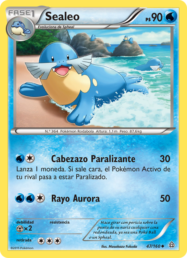 Sealeo 47 — Primal Clash (Spanish Pokémon TCG card)