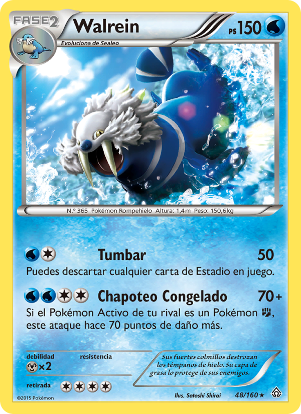 Walrein 48 — Primal Clash (Spanish Pokémon TCG card)