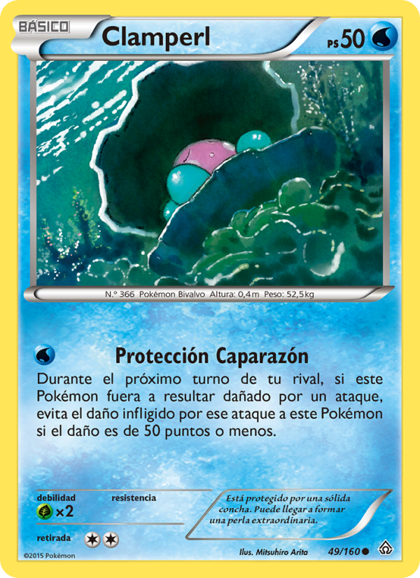 Clamperl 49 — Primal Clash (Spanish Pokémon TCG card)