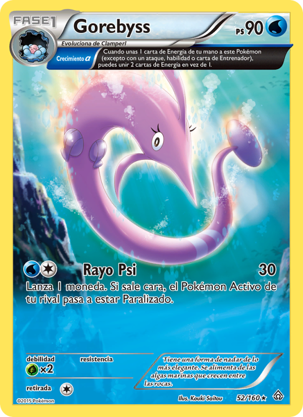 Gorebyss 52 — Primal Clash (Spanish Pokémon TCG card)