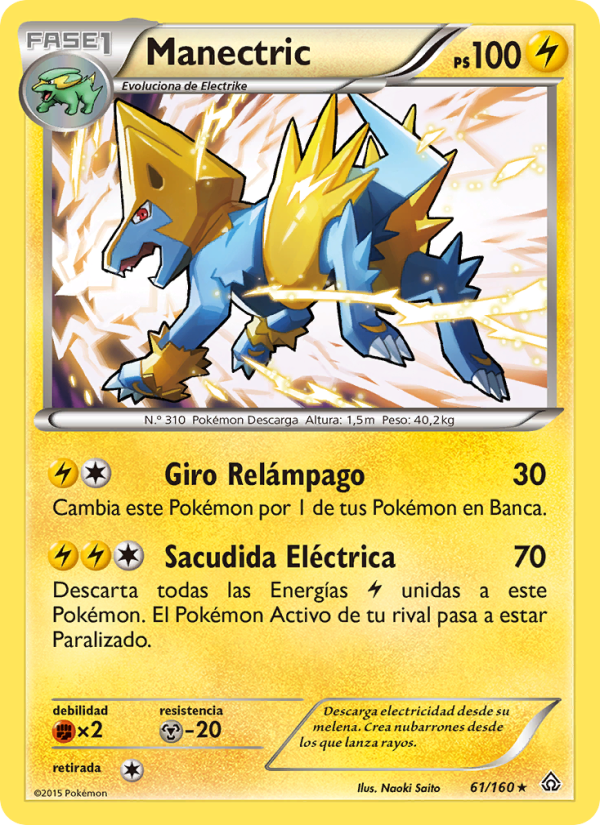 Manectric 61 — Primal Clash (Spanish Pokémon TCG card)