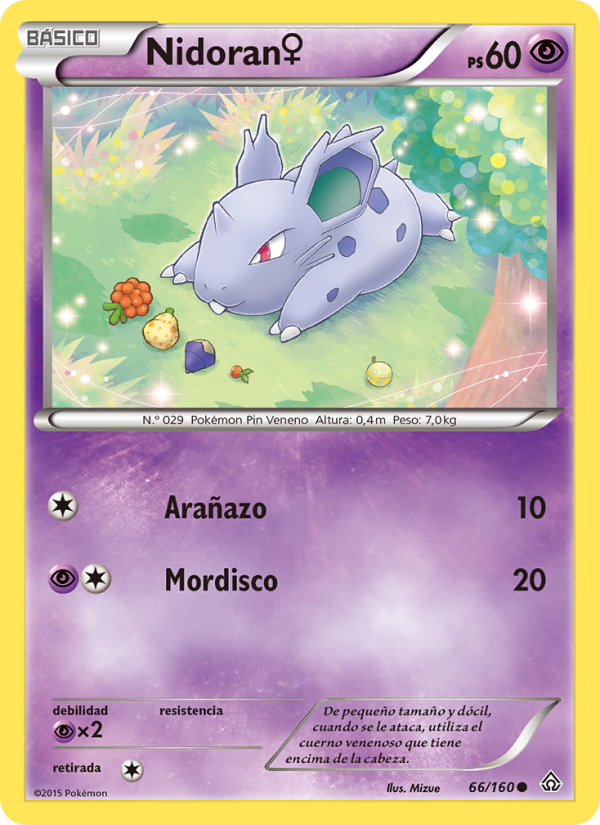 Nidoran♀ 66 — Primal Clash (Spanish Pokémon TCG card)