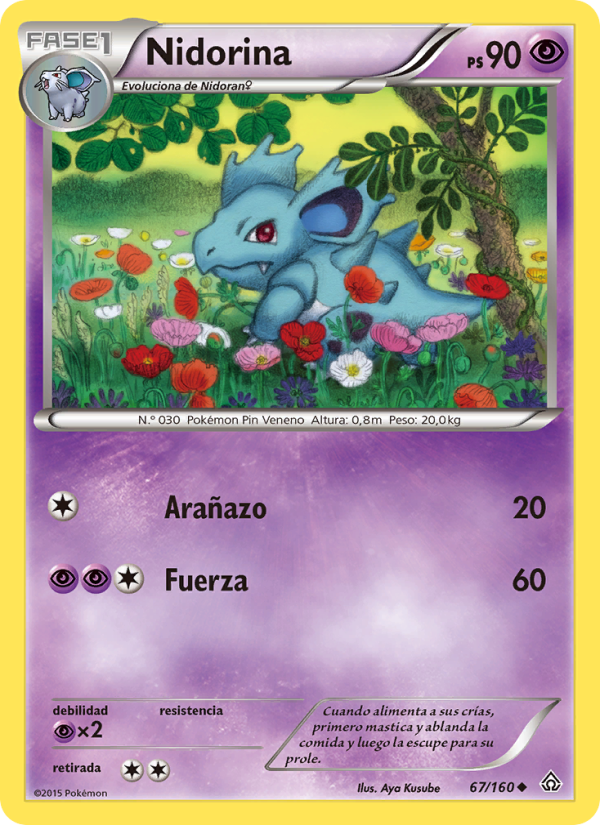 Nidorina 67 — Primal Clash (Spanish Pokémon TCG card)