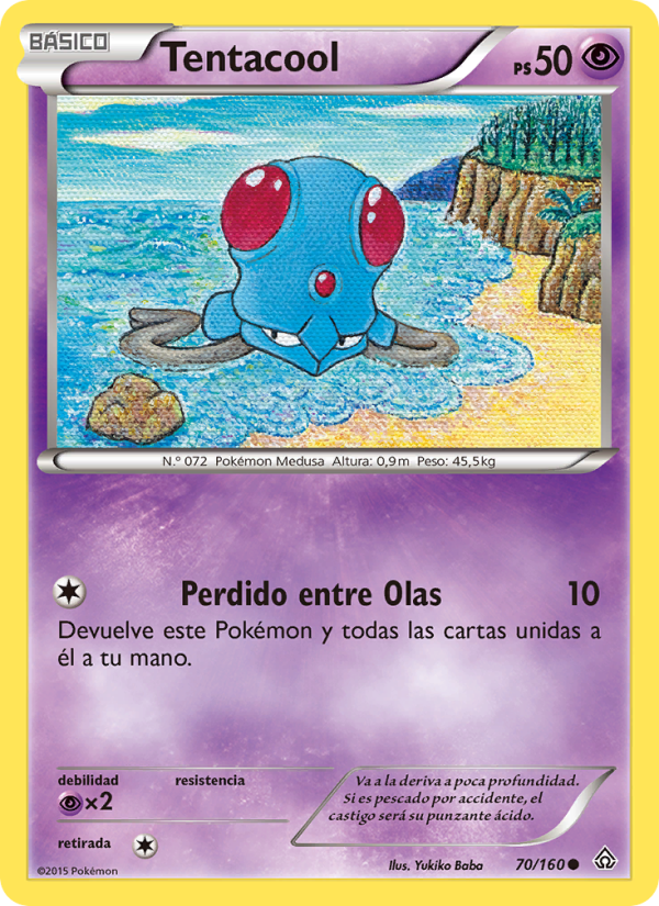 Tentacool 70 — Primal Clash (Spanish Pokémon TCG card)