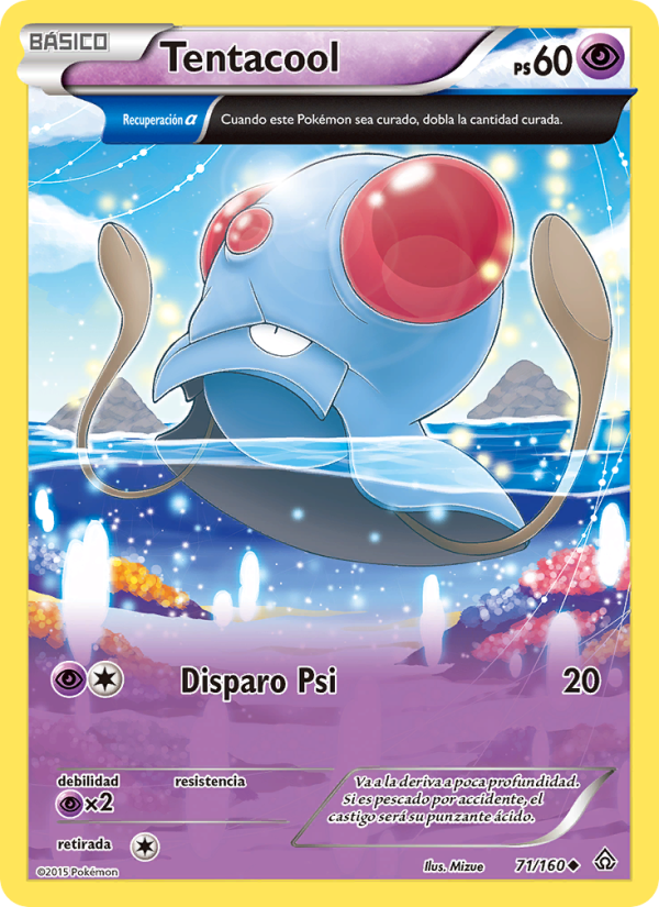 Tentacool 71 — Primal Clash (Spanish Pokémon TCG card)