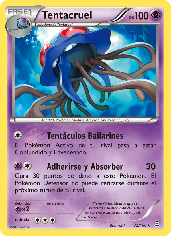 Tentacruel 72 — Primal Clash (Spanish Pokémon TCG card)