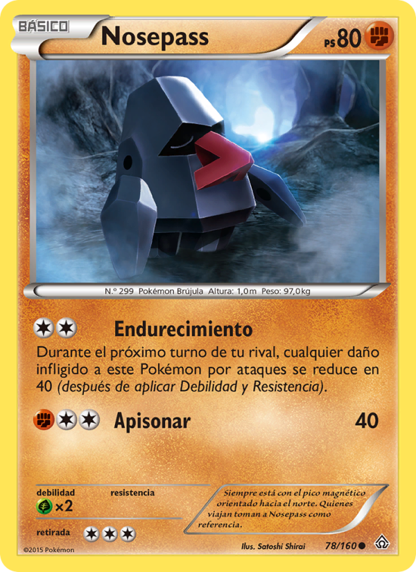 Nosepass 78 — Primal Clash (Spanish Pokémon TCG card)