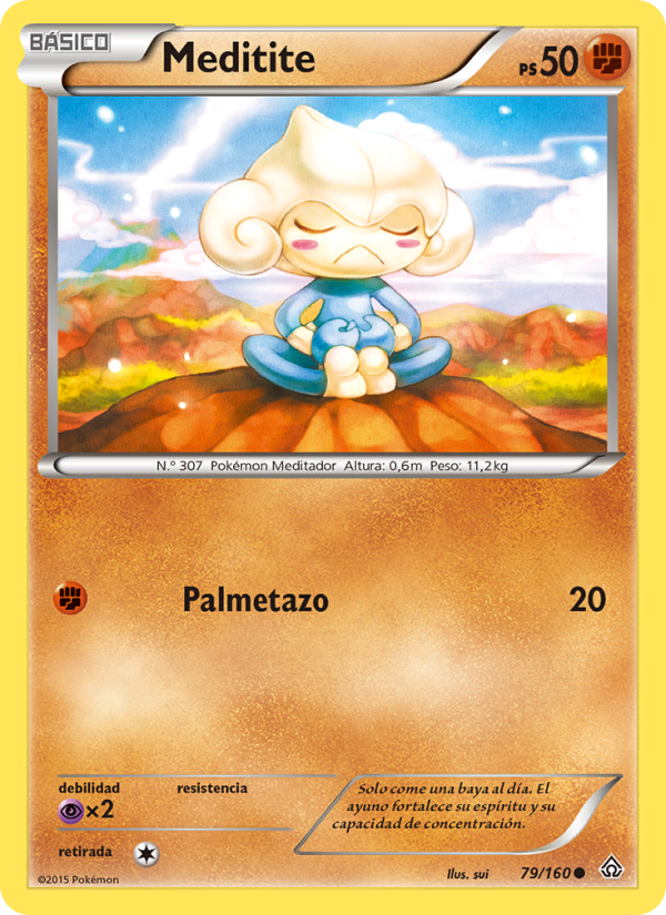 Meditite 79 — Primal Clash (Spanish Pokémon TCG card)