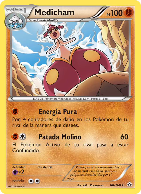 Medicham 80 — Primal Clash (Spanish Pokémon TCG card)