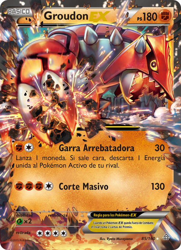 Groudon EX 85 — Primal Clash (Spanish Pokémon TCG card)