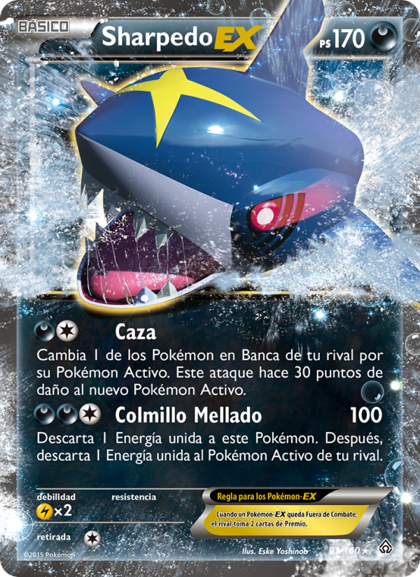 Sharpedo EX 91 — Primal Clash (Spanish Pokémon TCG card)