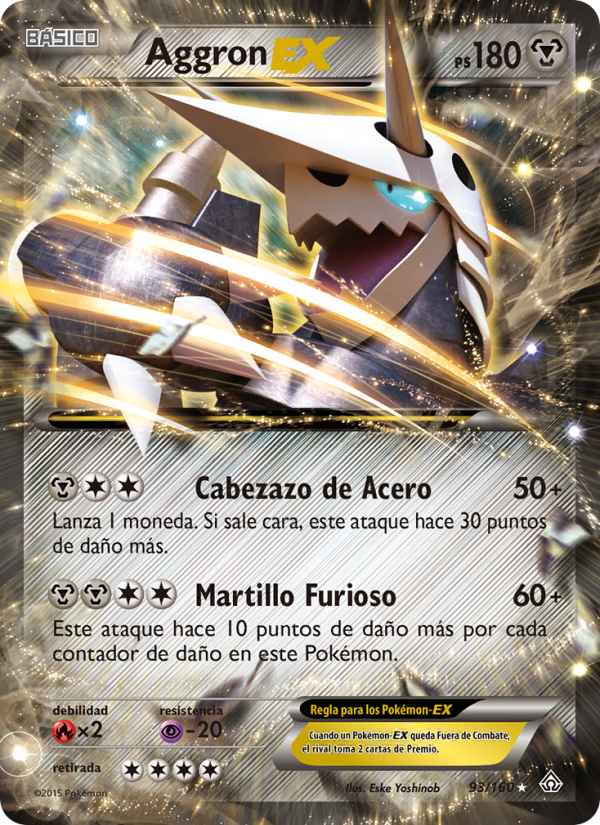 Aggron EX 93 — Primal Clash (Spanish Pokémon TCG card)