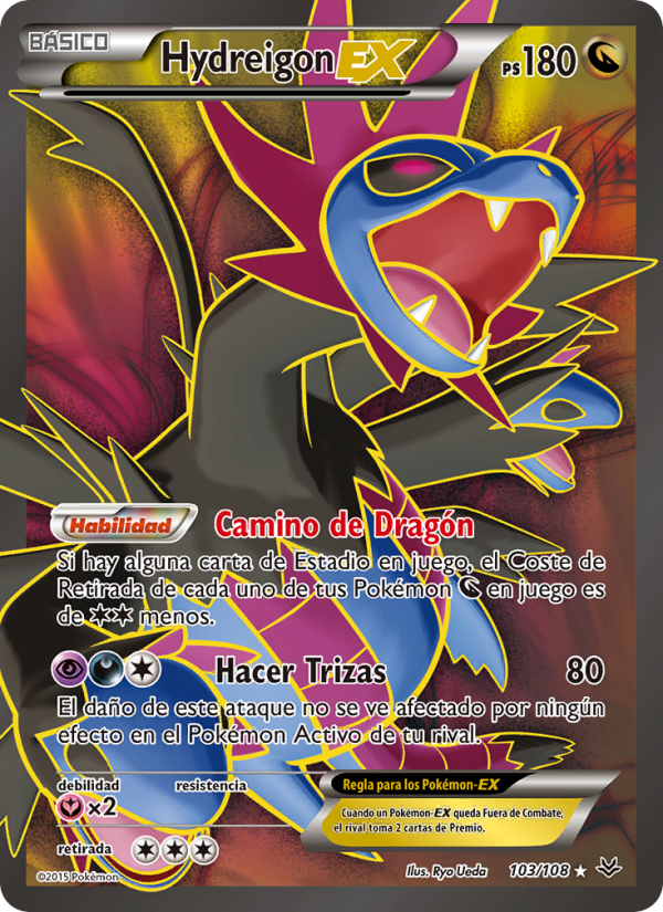 Hydreigon EX 103 — Roaring Skies (Spanish Pokémon TCG card)