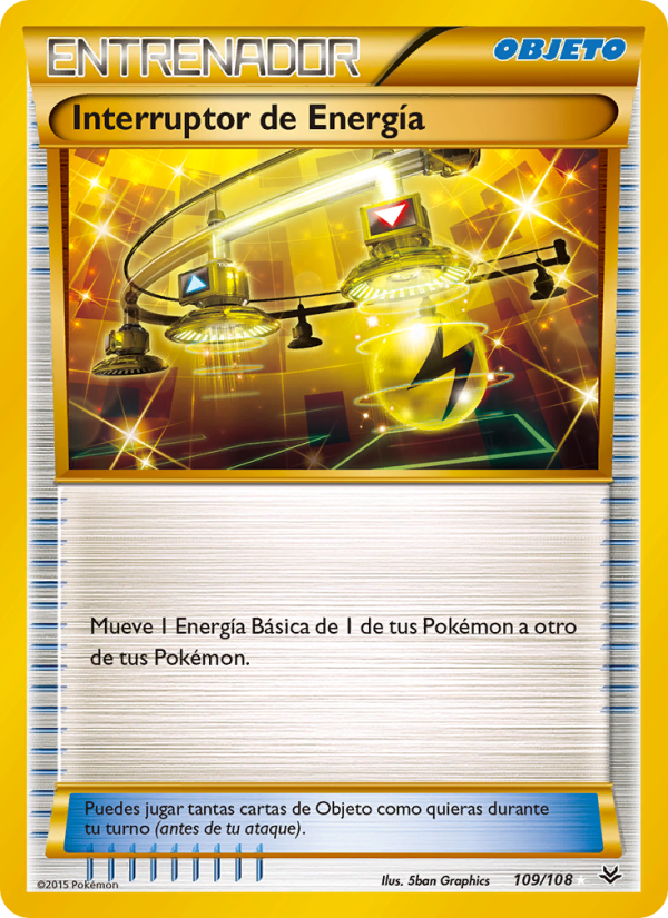Interruptor de Energía 109 — Roaring Skies (Spanish Pokémon TCG card)