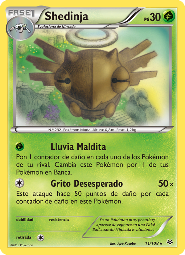 Shedinja 11 — Roaring Skies (Spanish Pokémon TCG card)