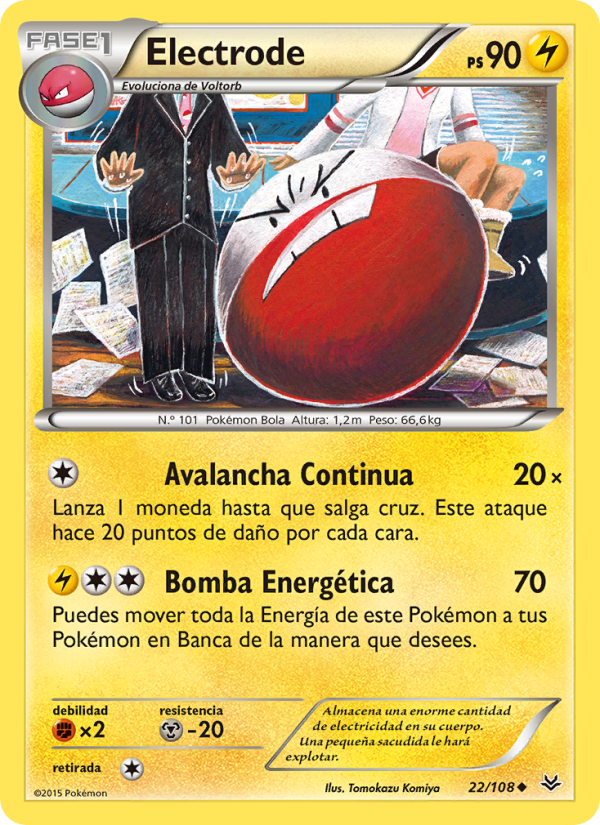 Electrode 22 — Roaring Skies (Spanish Pokémon TCG card)