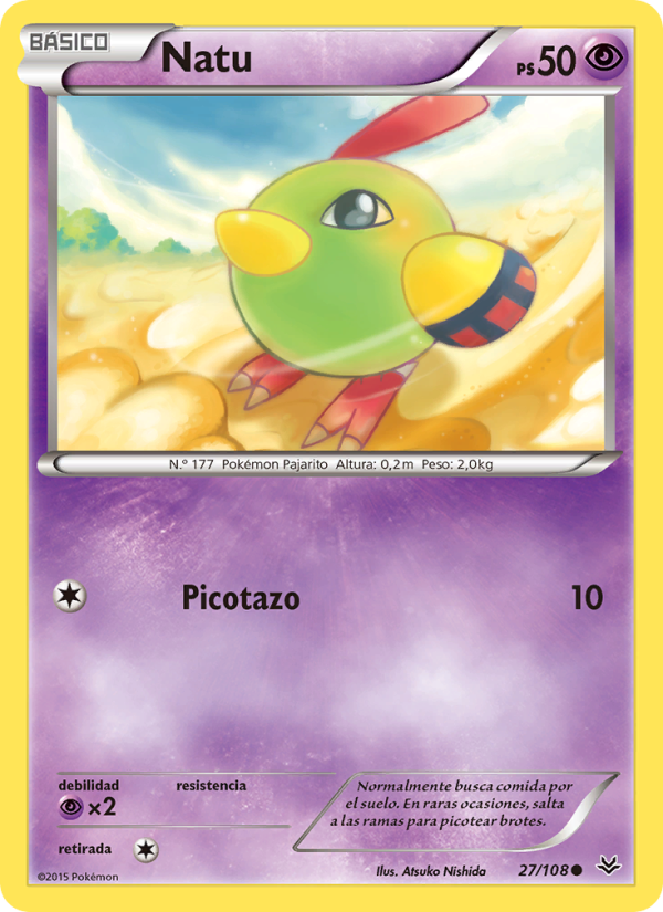Natu 27 — Roaring Skies (Spanish Pokémon TCG card)