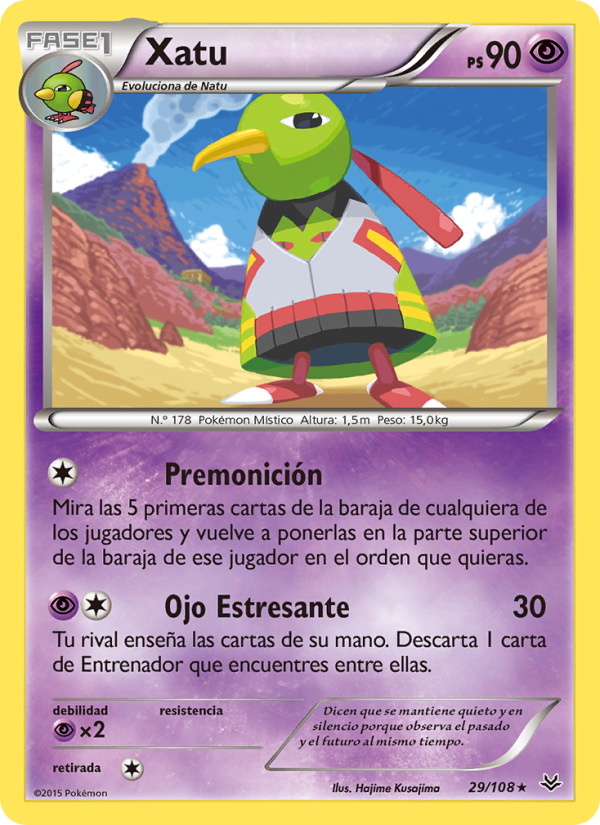 Xatu 29 — Roaring Skies (Spanish Pokémon TCG card)
