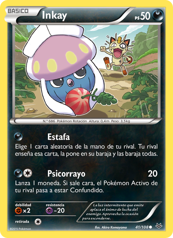 Inkay 41 — Roaring Skies (Spanish Pokémon TCG card)