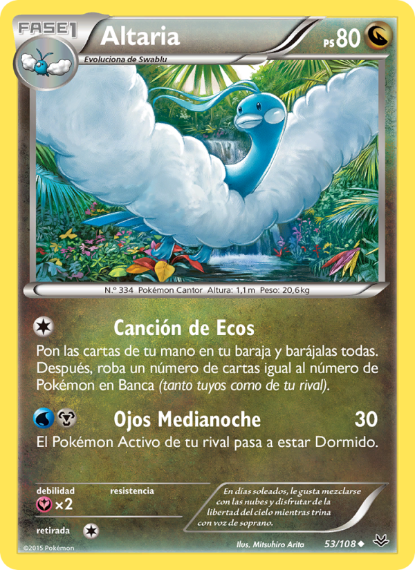Altaria 53 — Roaring Skies (Spanish Pokémon TCG card)