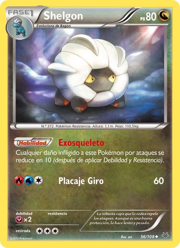 Shelgon 56 — Roaring Skies (Spanish Pokémon TCG card)